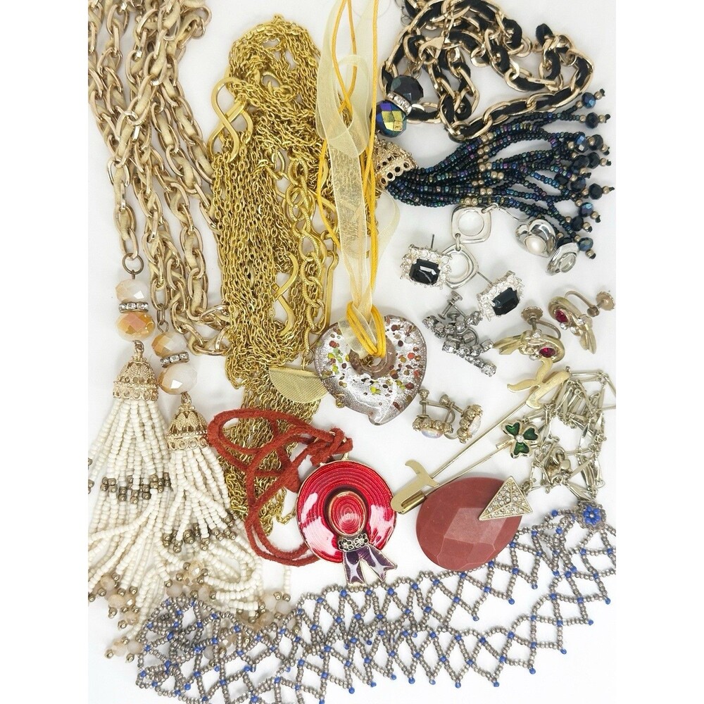Vintage To Modern Costume Jewelry Lot Fashion Wearable And Repair